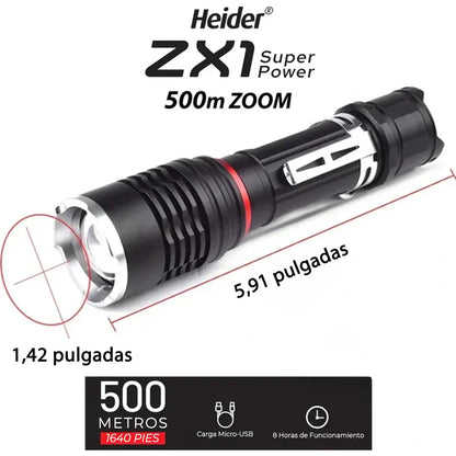 Linterna Heider ZX1 Super Power Zoom