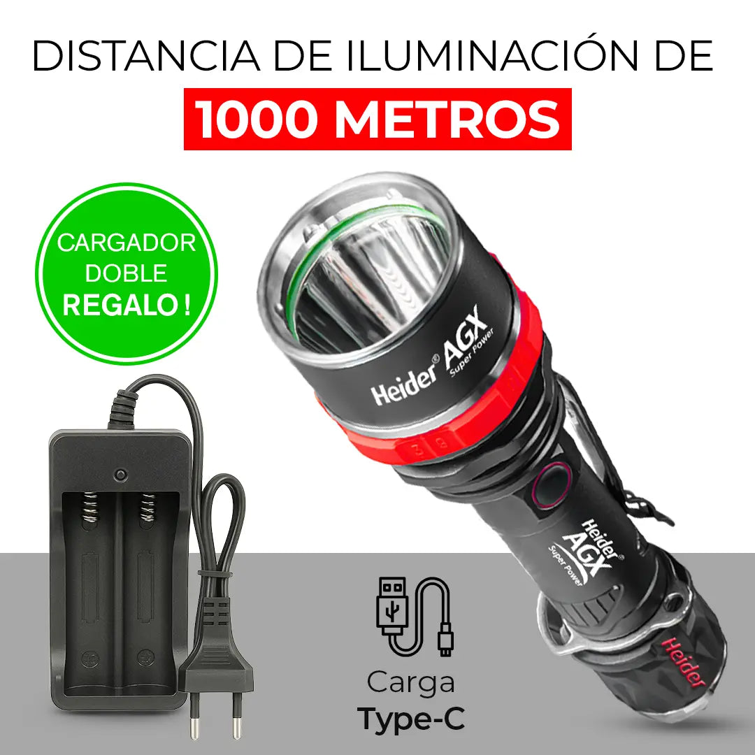 Heider AGX Ultra Power V4 – Edición 2025 – Controlador de microprocesador HDD 5+3 – Carga dual (USB-C + Adaptador)