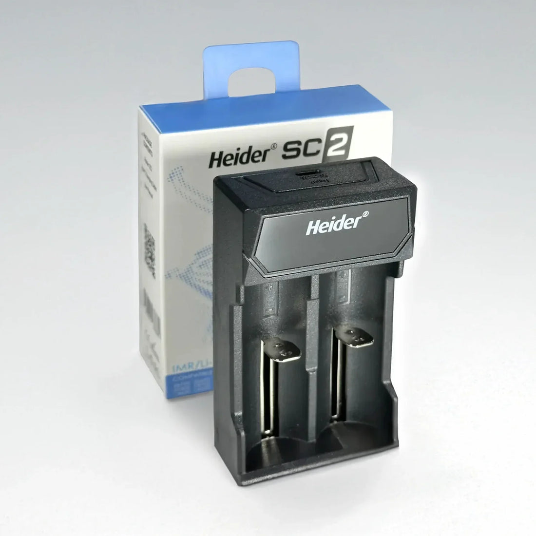 Cargador de Baterías Heider SC2 18650 – 14500 3.7v de Doble Ranura – Certificado CE
