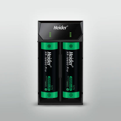 Cargador de Baterías Heider SC2 18650 – 14500 3.7v de Doble Ranura – Certificado CE