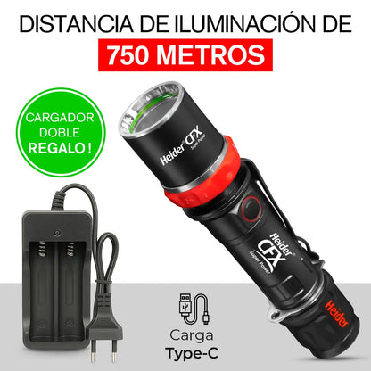 Heider CFX Zoom Super Power V4 – Edición 2025 – Controlador de microprocesador HDD 5+3 – Carga dual (USB-C + Adaptador)